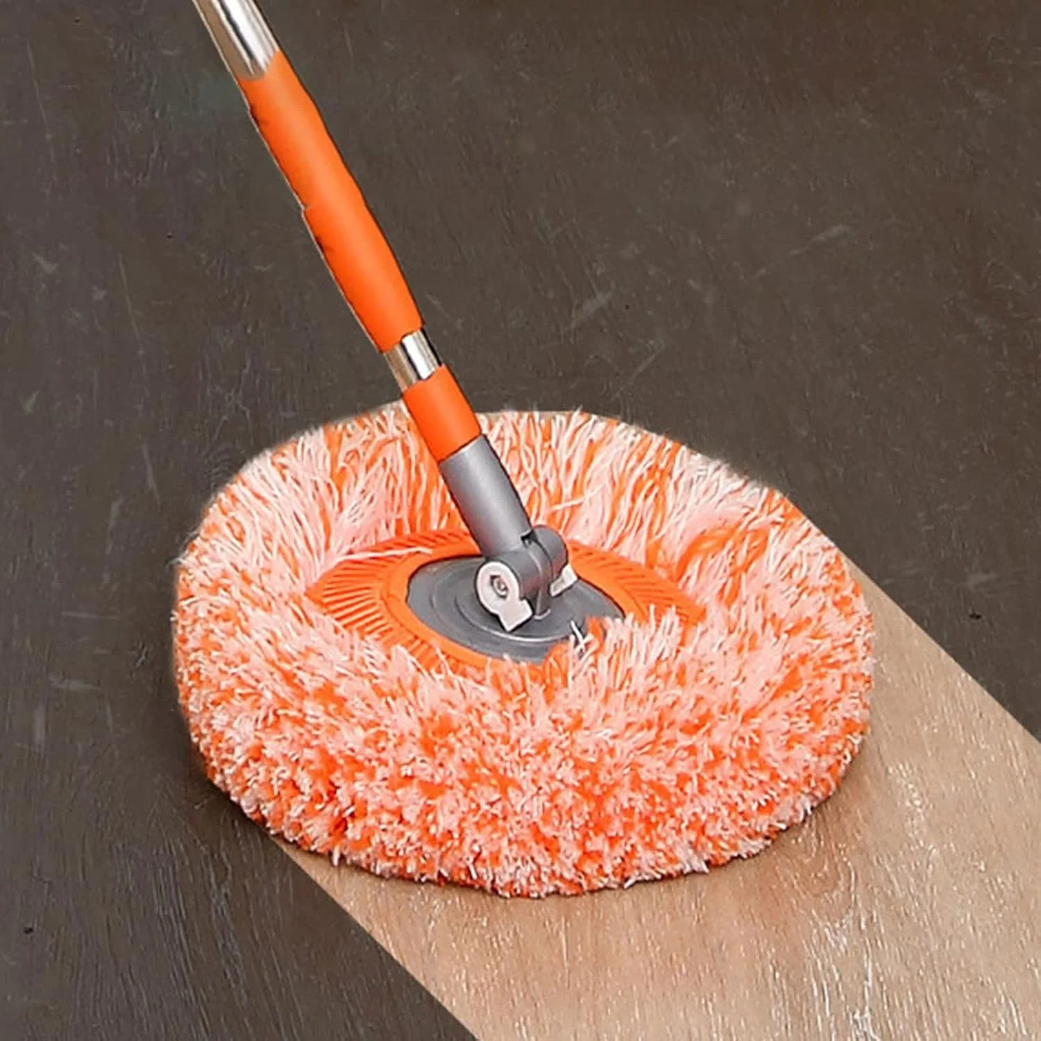 360° Rotating Microfiber Spin Mop with Dual-Bucket System